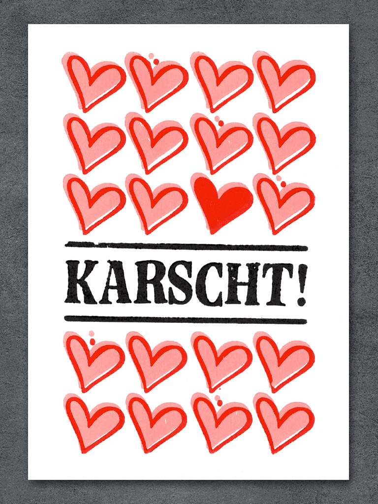 Postkarte Karlstadt - mit Herz